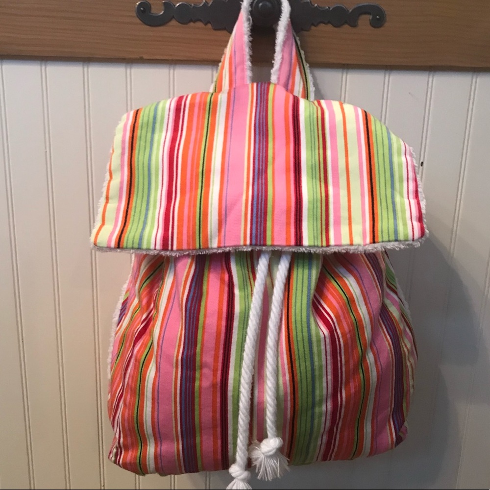 JAMES GUNN multicolor striped cloth backpack
